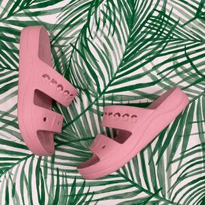Crocs Baya Platform Slide Rubber Sandals in Petal Pink Size 9